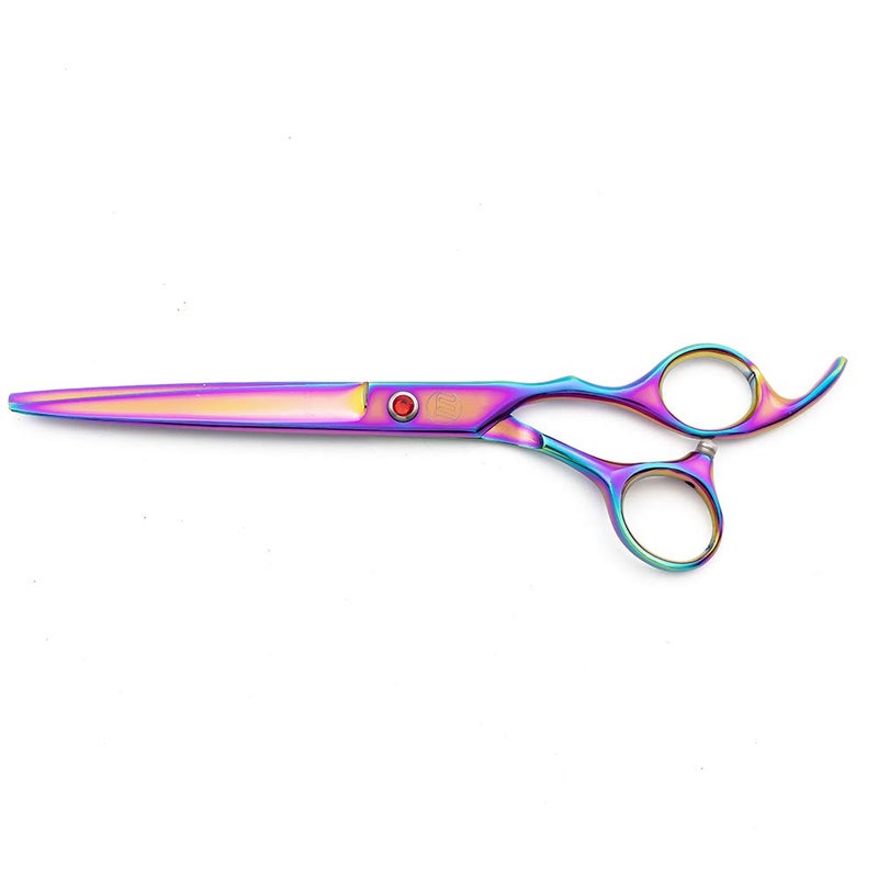 Moontay Professional 7.0" Dog Grooming Scissors Set, 4-pieces Straight, Upward Curved, Downward Curved, Thinning/Blending Shears for Dog, Cat and Pets, JP Stainless Steel, Multicolour - Image 3